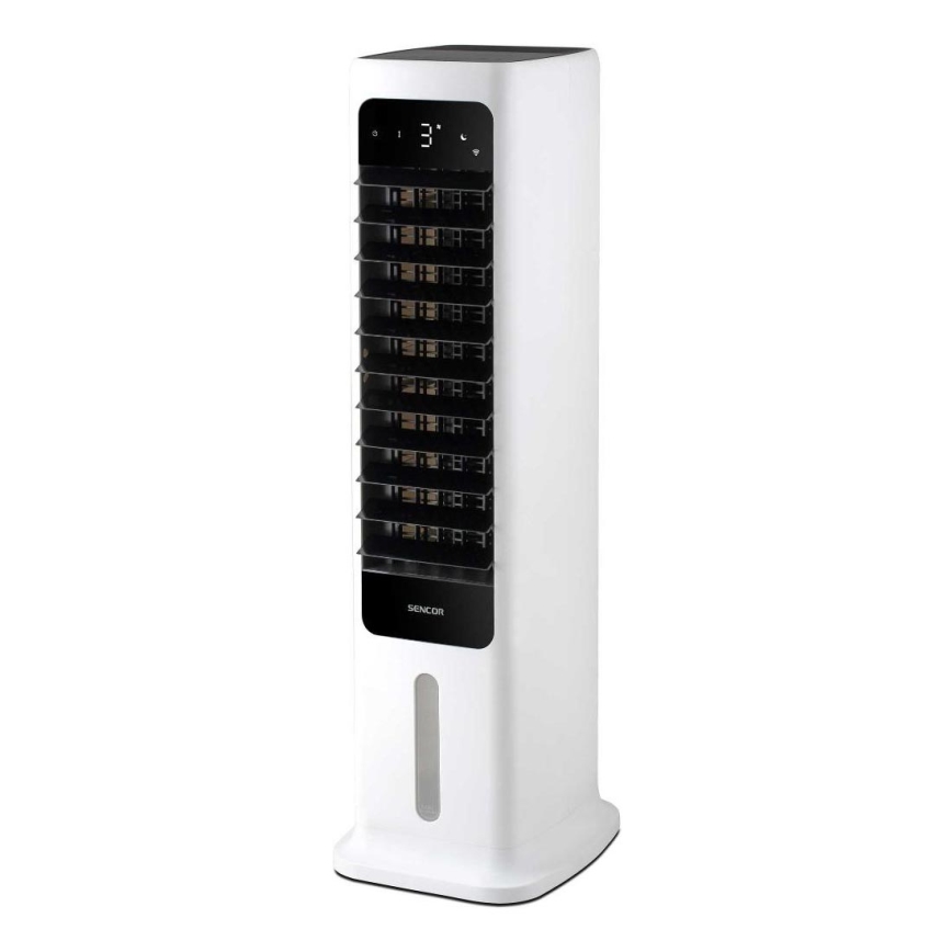 Sencor - Smart mobile air cooler 60W/230V Wi-Fi λευκό + τηλεχειριστήριο