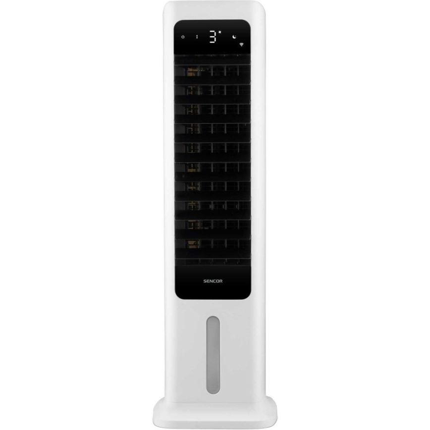Sencor - Smart mobile air cooler 60W/230V Wi-Fi λευκό + τηλεχειριστήριο