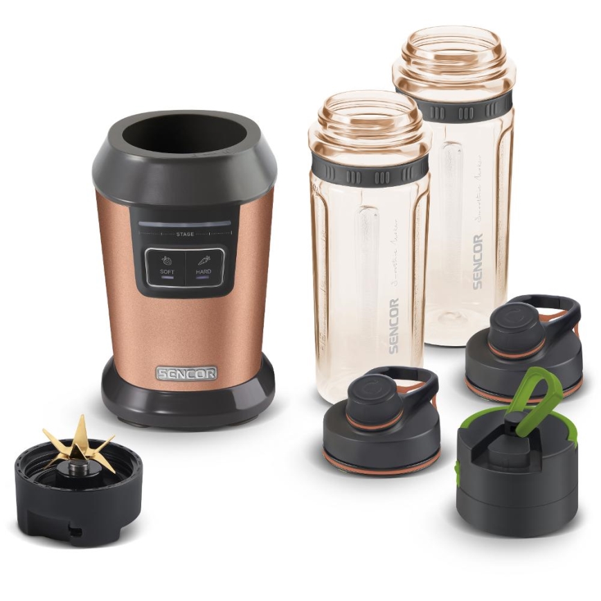 Sencor - Smoothie μπλέντερ με αξεσουάρ 800W/230V χάλκινο