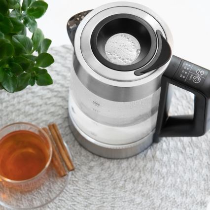 Sencor - Ταχυβραστήρας με ρύθμιση θερμοκρασίας 1,7 l 2200W/230V ματ χρώμιο/μαύρο