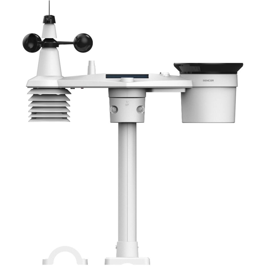 Sencor - Επαγγελματικός μετεωρολογικός σταθμός με έγχρωμη οθόνη LCD 5V 1xCR2032 + 3xAA + 2xAA Wi-Fi Tuya