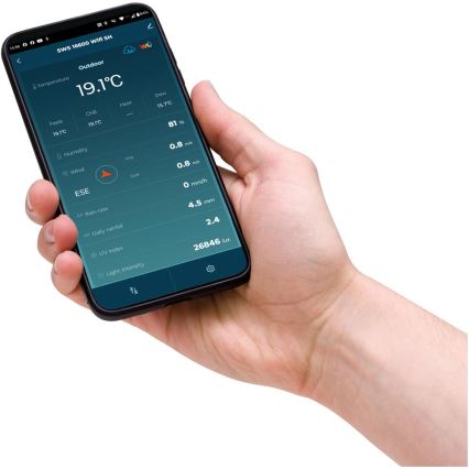 Sencor - Επαγγελματικός μετεωρολογικός σταθμός με έγχρωμη οθόνη LCD 5V 1xCR2032 + 3xAA + 2xAA Wi-Fi Tuya