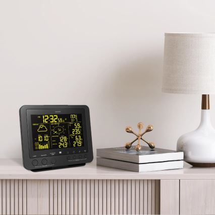 Sencor - Επαγγελματικός μετεωρολογικός σταθμός με έγχρωμη οθόνη LCD 5V/1xCR2032 + 3xAA