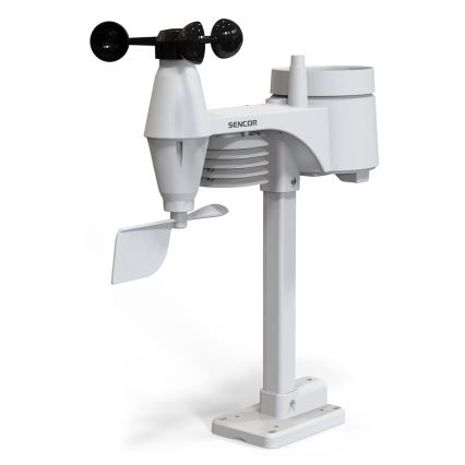 Sencor - Επαγγελματικός μετεωρολογικός σταθμός με οθόνη LCD και ρολόι ξυπνητήρι 1xCR2032 + 3xAA