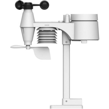 Sencor - Επαγγελματικός μετεωρολογικός σταθμός με έγχρωμη οθόνη LCD και ενσωματωμένο ξυπνητήρι 5V/1xCR2032 + 3xAA Wi-Fi