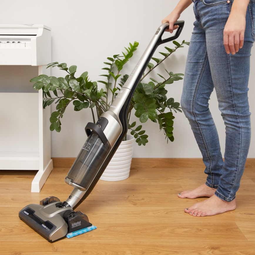 Sencor- Επαναφορτιζόμενη σκούπα χειρός με ενσωματωμένο σκουπάκι & σφουγγαρίστρα 150W/36V 2150 mAh