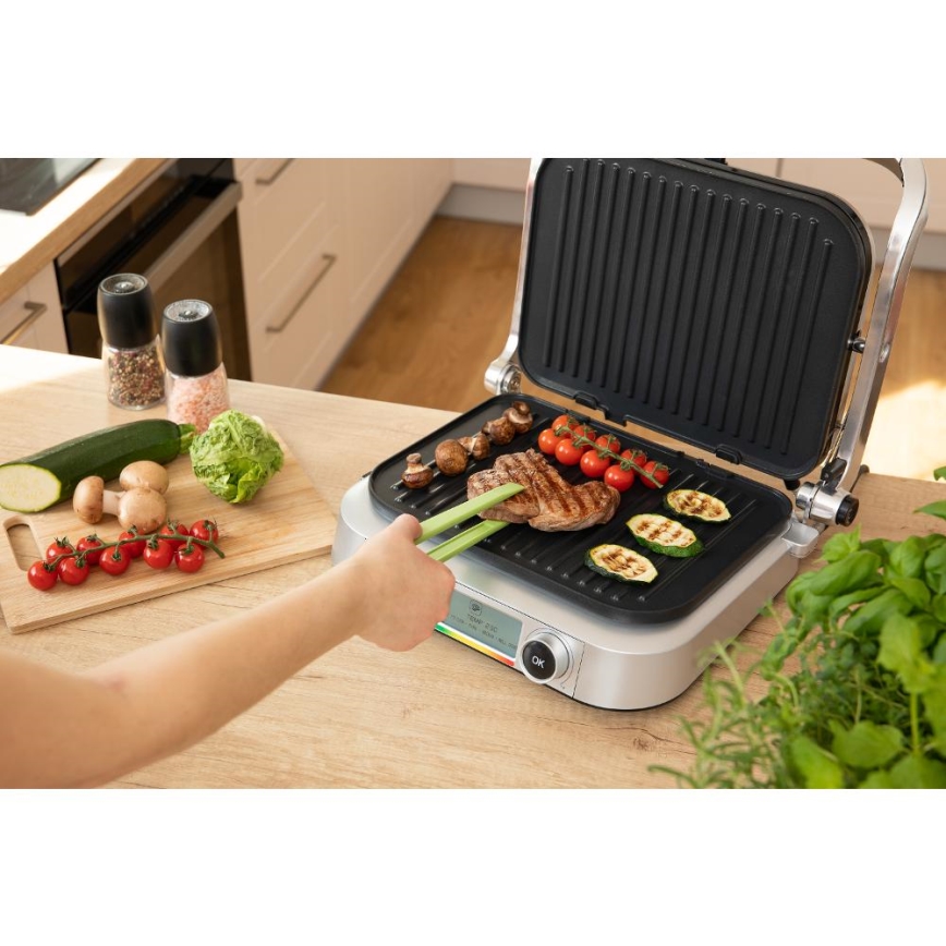 Sencor - Τοστιέρα 2100W/230V ματ χρώμιο