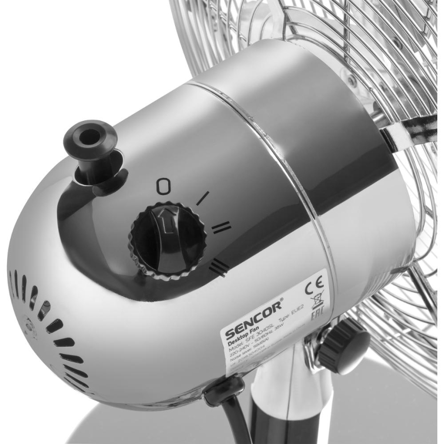Sencor - Επιτραπέζιος ανεμιστήρας 35W/230V γυαλιστερό χρώμιο
