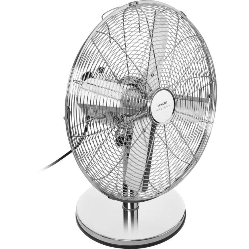 Sencor - Επιτραπέζιος ανεμιστήρας 50W/230V σε γυαλιστερό χρώμιο