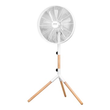 Sencor - Επιδαπέδιος ανεμιστήρας 50W/230V Ø 40 cm λευκό/οξιά
