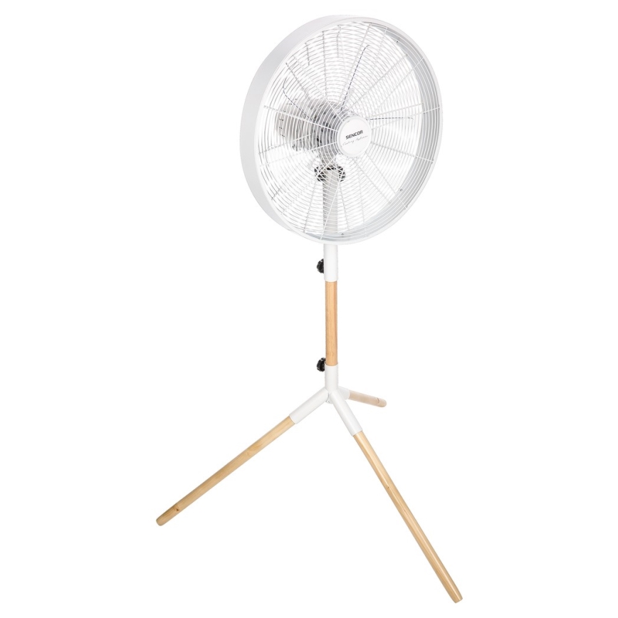 Sencor - Επιδαπέδιος ανεμιστήρας 50W/230V Ø 40 cm λευκό/οξιά