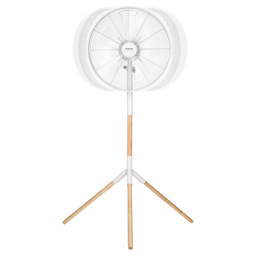 Sencor - Επιδαπέδιος ανεμιστήρας 50W/230V Ø 40 cm λευκό/οξιά