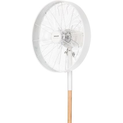 Sencor - Επιδαπέδιος ανεμιστήρας 50W/230V Ø 40 cm λευκό/οξιά