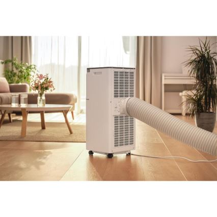 Sencor - Έξυπνο φορητό κλιματιστικό 3-σε-1 με πλήρες σετ αξεσουάρ 1020W/230V 10000 BTU Wi-Fi λευκό + τηλεχειριστήριο