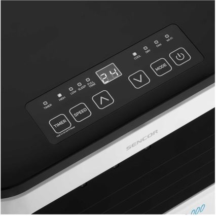 Sencor - Έξυπνο φορητό κλιματιστικό 3σε1, με πλήρη αξεσουάρ 1050W/230V 10000 BTU Wi-Fi + τηλεχειριστήριο