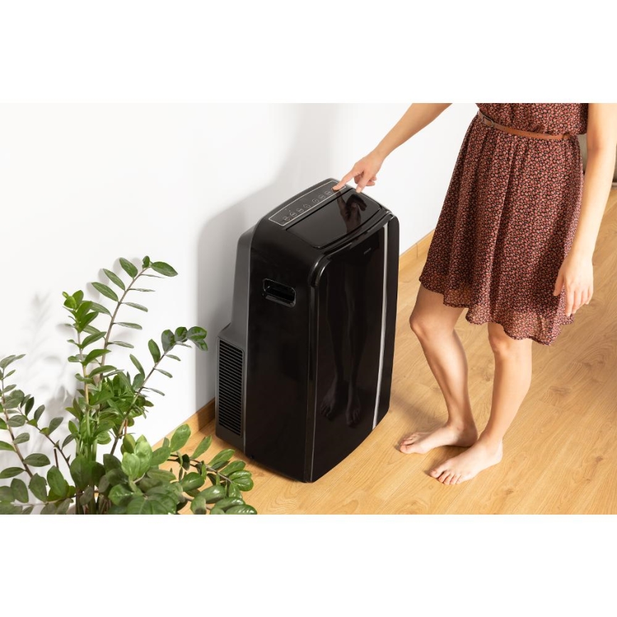 Sencor - Έξυπνο φορητό κλιματιστικό 3σε1, με πλήρη αξεσουάρ 1450W/230V 12000 BTU Wi-Fi μαύρο + τηλεχειριστήριο