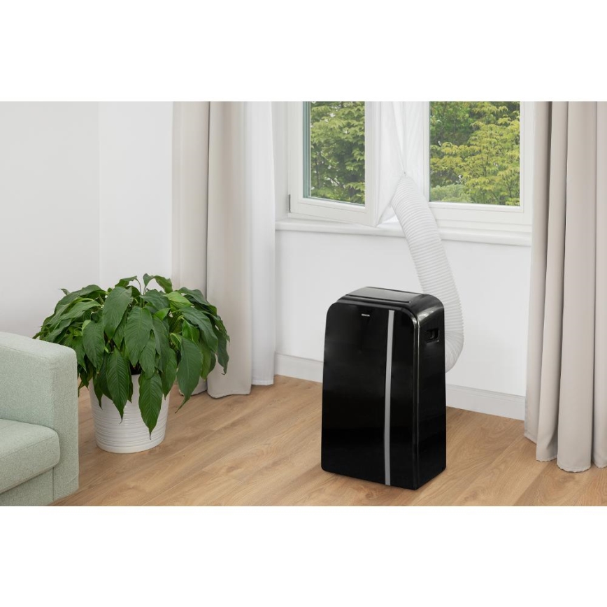 Sencor - Έξυπνο φορητό κλιματιστικό 3σε1, με πλήρη αξεσουάρ 1450W/230V 12000 BTU Wi-Fi μαύρο + τηλεχειριστήριο