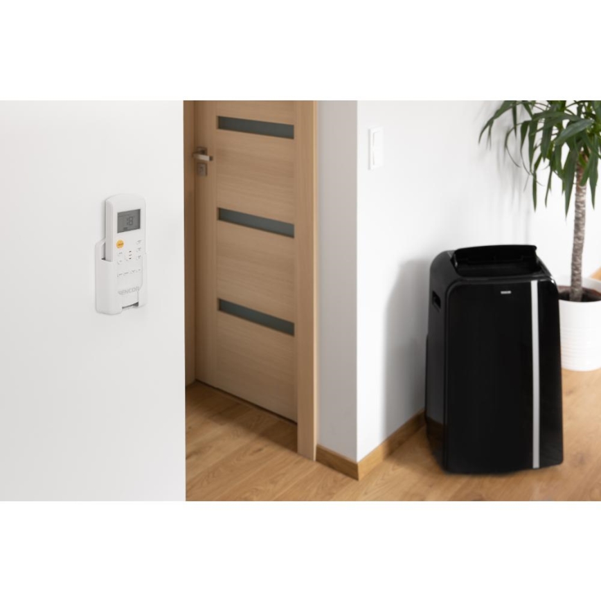 Sencor - Έξυπνο φορητό κλιματιστικό 3σε1, με πλήρη αξεσουάρ 1450W/230V 12000 BTU Wi-Fi μαύρο + τηλεχειριστήριο