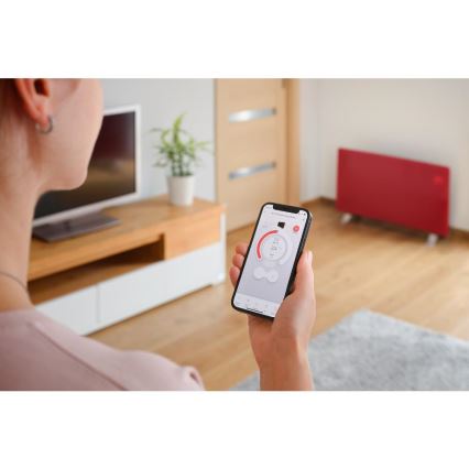 Sencor - Έξυπνος ηλεκτρικός θερμαντήρας/κονβεκτόρας 1200/2400W/230V IP24 Wi-Fi κόκκινος