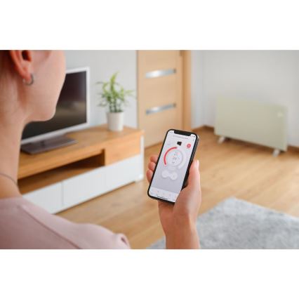 Sencor - Έξυπνος ηλεκτρικός θερμαντήρας/κονβέκτορας 1200/2400W/230V IP24 Wi‑Fi λευκός