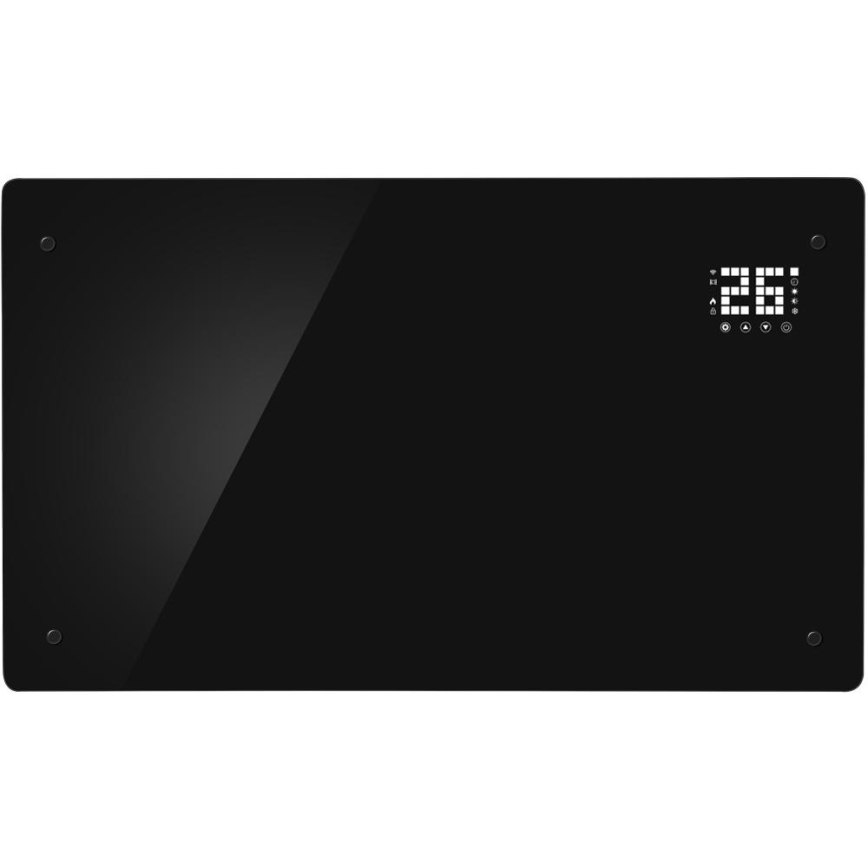 Sencor - Έξυπνος ηλεκτρικός θερμαντήρας/κονβέκτορας 2000W/230V IP24 Wi‑Fi μαύρος + τηλεχειριστήριο