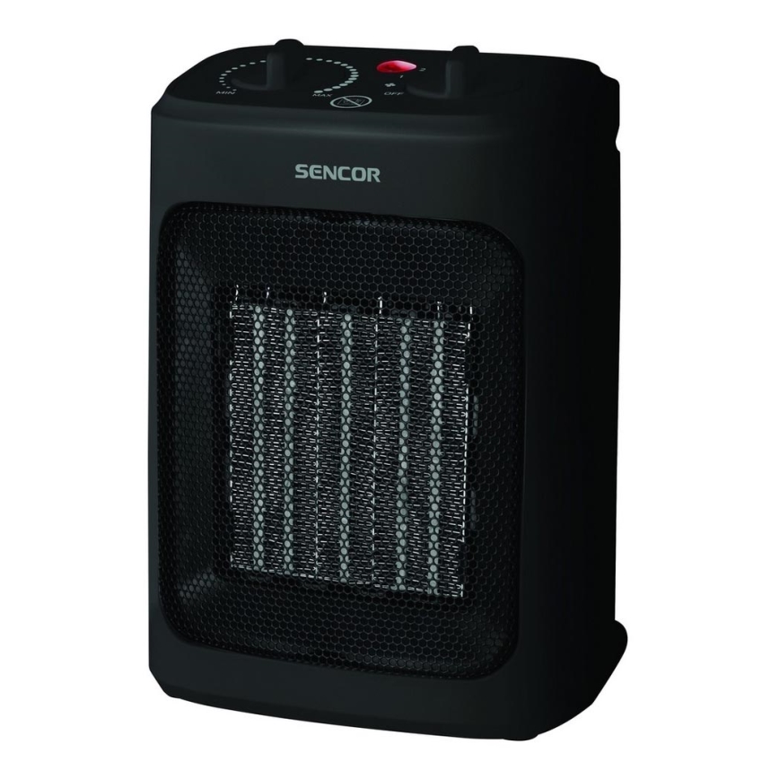 Sencor - Αερόθερμο κεραμικό 900/1300/2000W/230V μαύρο