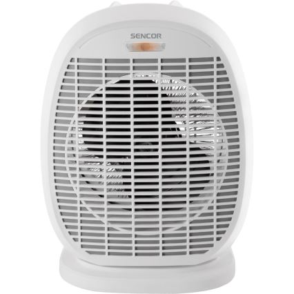 Sencor - Ανεμιστήρας με θερμαντικό στοιχείο 1200/2000W/230V λευκό/γκρι