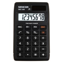 Sencor - Αριθμομηχανή τσέπης 1xLR1130 μαύρο
