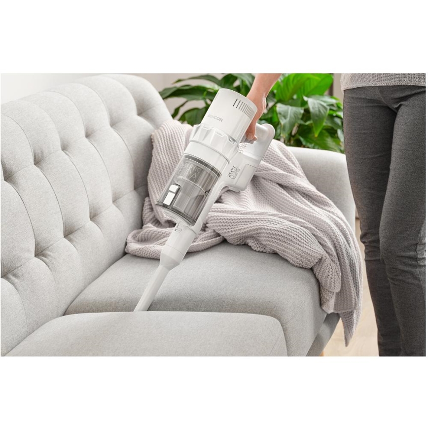 Sencor - Ασύρματη ράβδος ηλεκτρικής σκούπας 2 σε 1 250W/2200 mAh λευκό