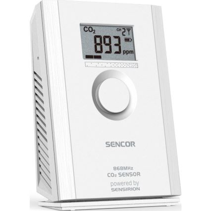Sencor - Ασύρματος αισθητήρας διοξειδίου του άνθρακα (CO₂) 5V/3xAA 2000 mAh