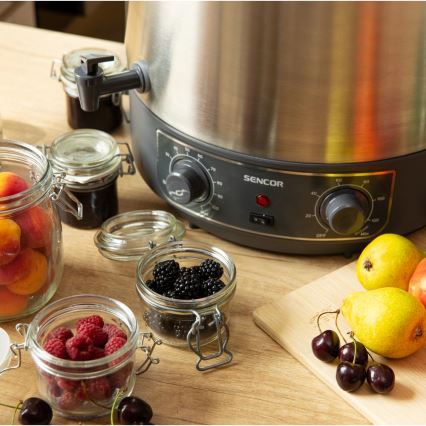 Sencor - Βραστήρας κονσερβοποίησης 27 l 1800W/230V ανοξείδωτο/γκρι