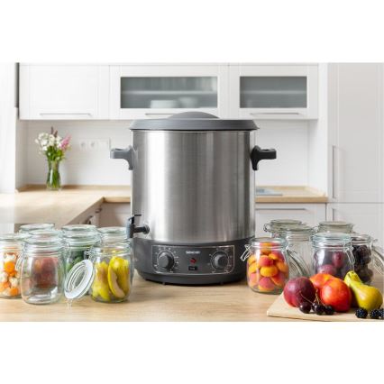 Sencor - Βραστήρας κονσερβοποίησης 27 l 1800W/230V ανοξείδωτο/γκρι