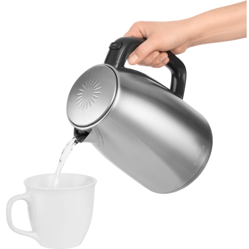 Sencor - Βραστήρας με θερμορύθμιση 1,7 l 2200W/230V από ανοξείδωτο ατσάλι