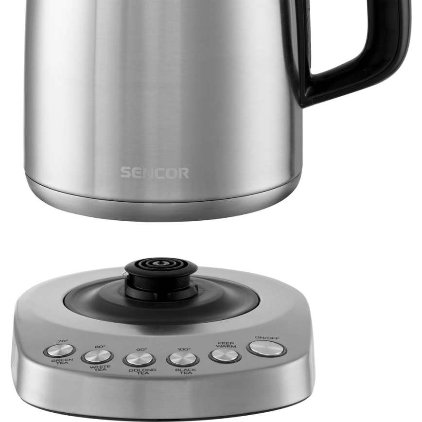 Sencor - Βραστήρας με θερμορύθμιση 1,7 l 2200W/230V από ανοξείδωτο ατσάλι