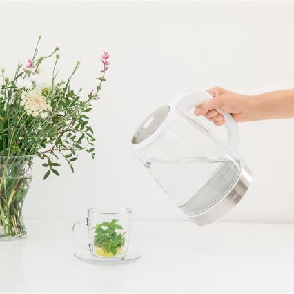 Sencor - Βραστήρας με θερμορύθμιση 2 l 2200W/230V λευκό