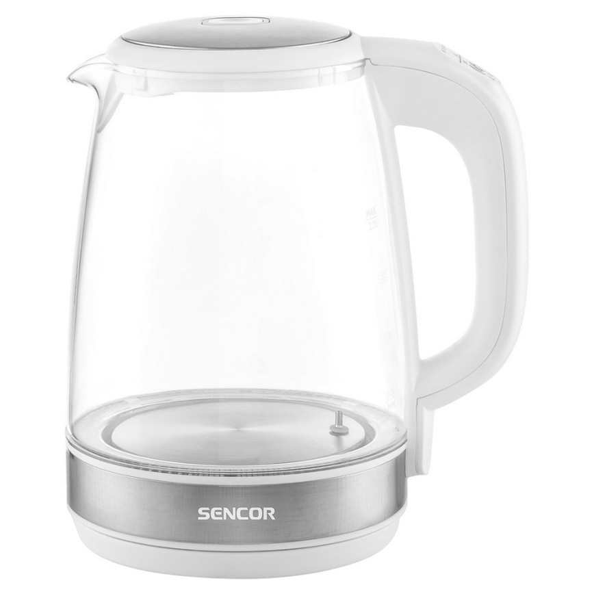 Sencor - Βραστήρας με θερμορύθμιση 2 l 2200W/230V λευκό