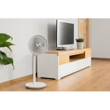 Sencor - Βάση ανεμιστήρα 3D UltraSilent 26W/230V λευκό + τηλεχειριστήριο