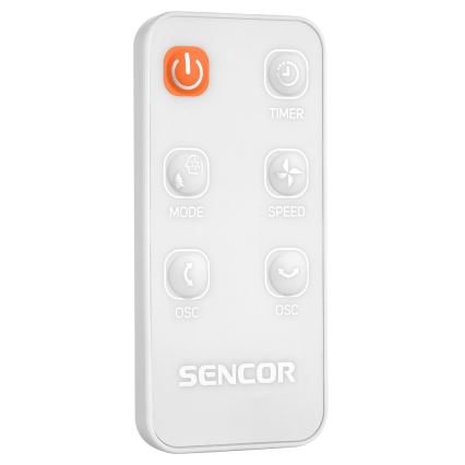 Sencor - Βάση ανεμιστήρα 3D UltraSilent 26W/230V λευκό + τηλεχειριστήριο