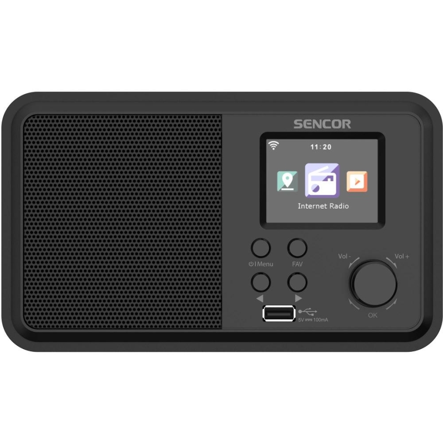 Sencor - Διαδικτυακό ραδιόφωνο 4W/5V Wi-Fi με τηλεχειριστήριο