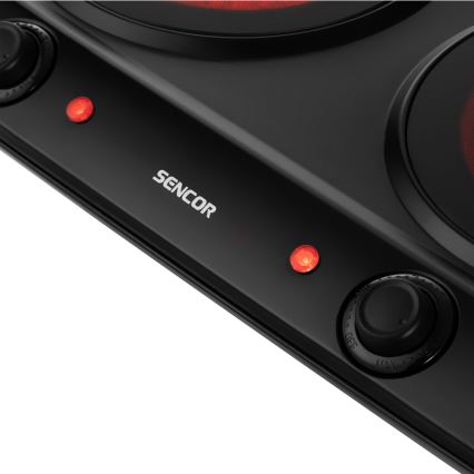Sencor - Διπλή επιτραπέζια κεραμική εστία 2400W/230V