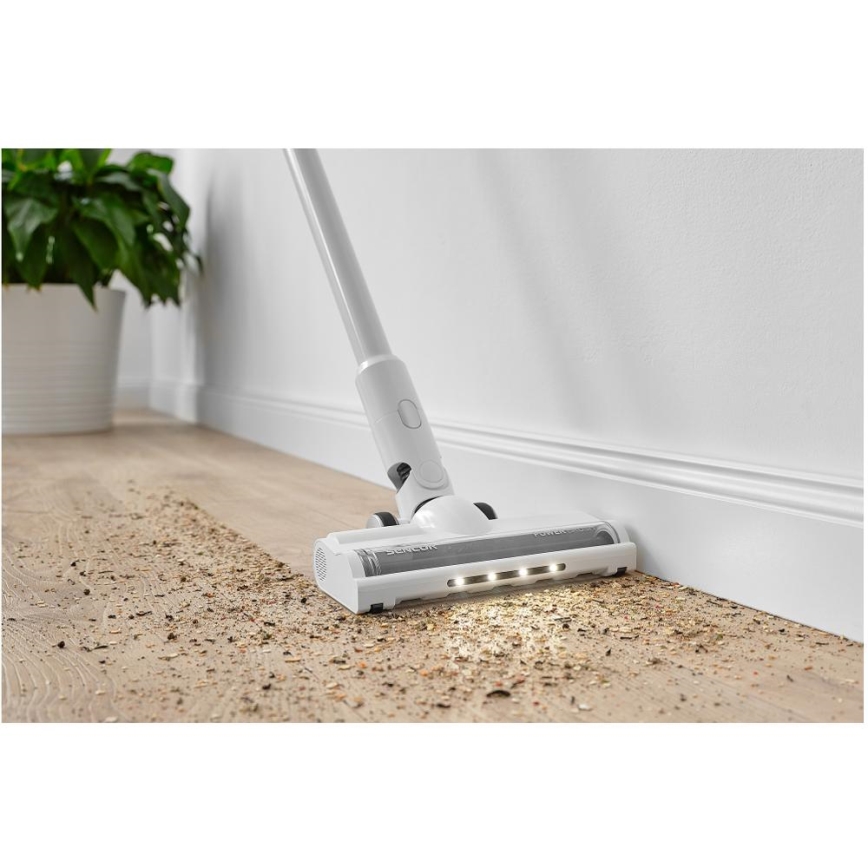 Sencor - Επαναφορτιζόμενη Σκούπα Stick 2σε1 250W/2200 mAh λευκό