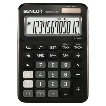 Sencor - Επιτραπέζια αριθμομηχανή 1xLR44 μαύρο