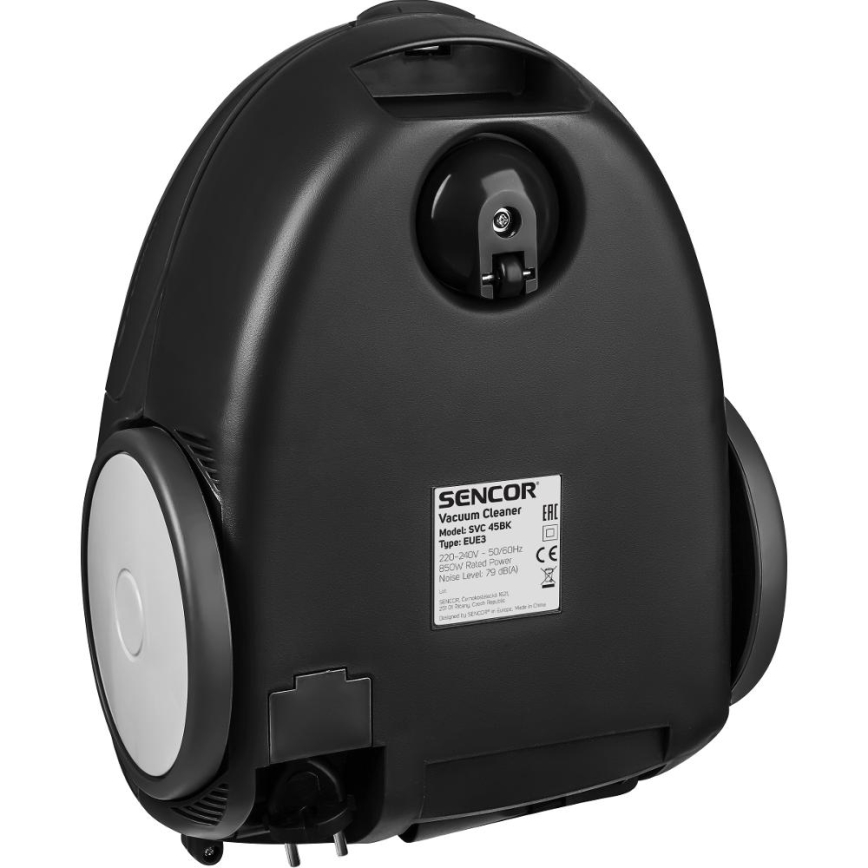 Sencor - Ηλεκτρική σκούπα με σακούλα 1,5 l 850W/230V μαύρο