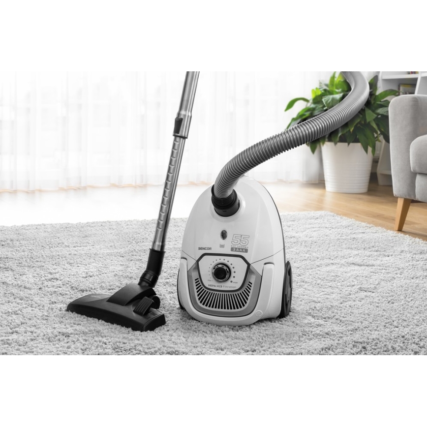 Sencor - Ηλεκτρική σκούπα με σακούλα 2 l 700W/230V λευκό