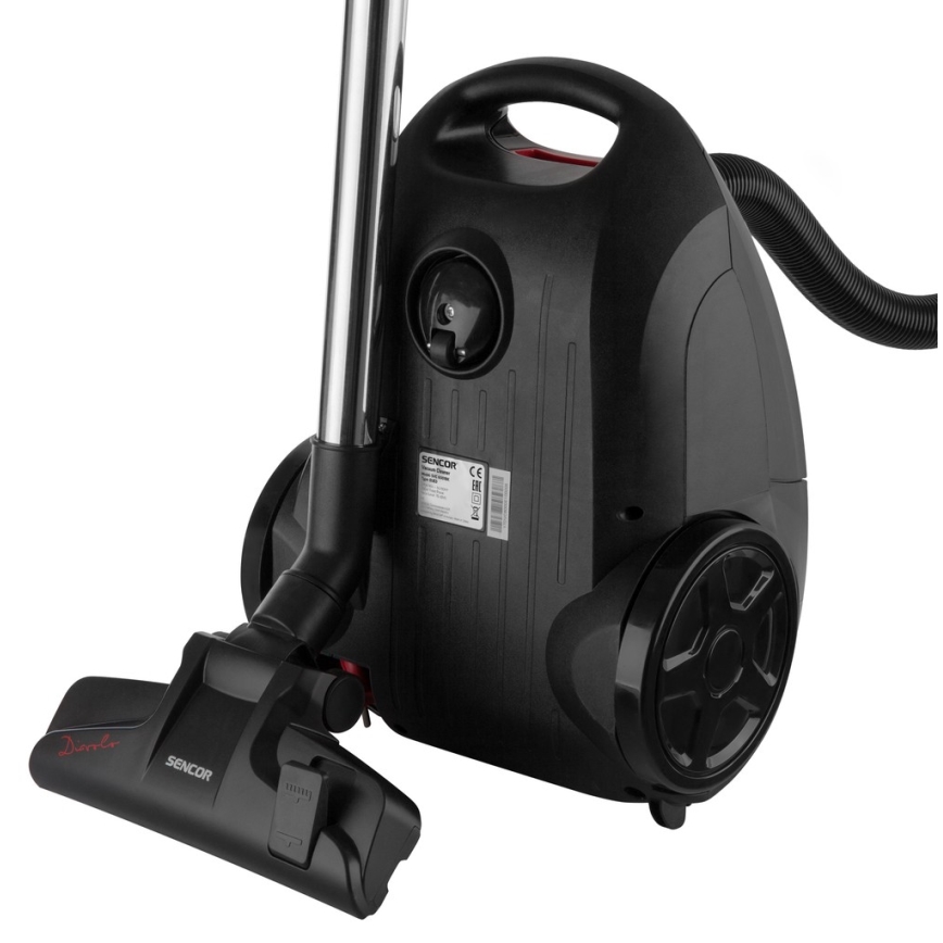 Sencor - Ηλεκτρική σκούπα με σακούλα 3 l 700W/230V μαύρο/κόκκινο