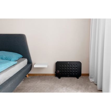 Sencor - Ηλεκτρικός θερμοπομπός 750/1250/2000W/230V θερμοστάτης IP24 μαύρο