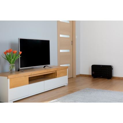 Sencor - Ηλεκτρικός θερμοπομπός 750/1250/2000W/230V θερμοστάτης IP24 μαύρο