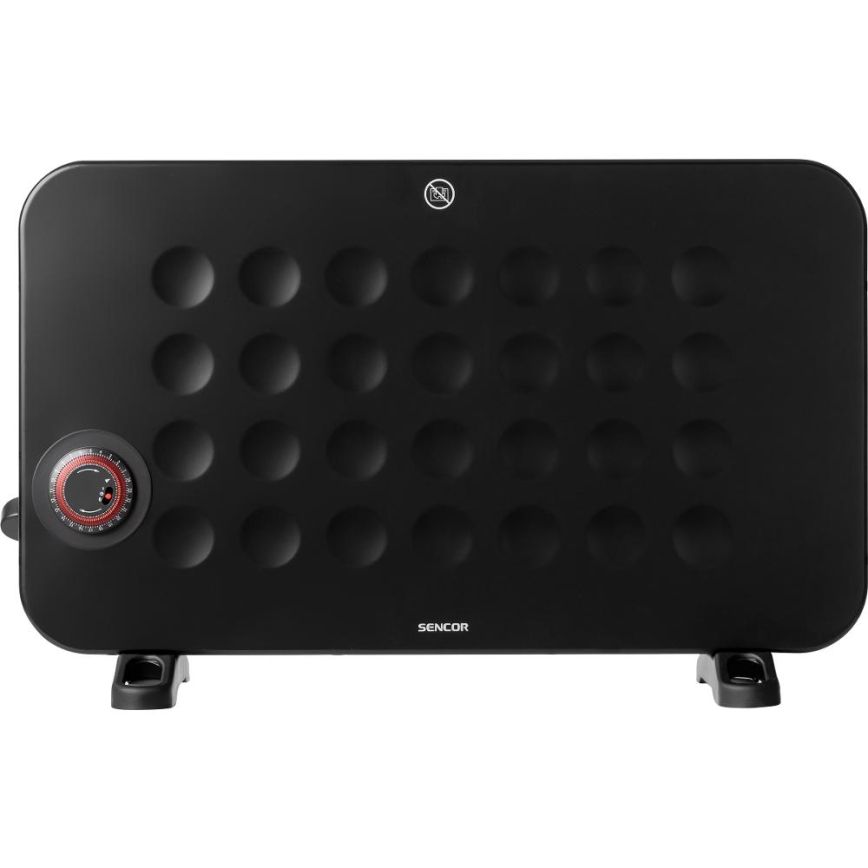 Sencor - Ηλεκτρικός θερμοπομπός 750/1250/2000W/230V θερμοστάτης IP24 μαύρο