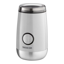 Sencor - Ηλεκτρικός μύλος καφέ 60 g 150W/230V λευκό/χρώμιο