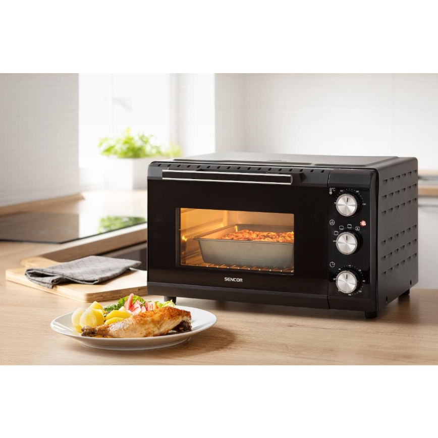 Sencor - Ηλεκτρικός φούρνος 20 l 1650W/230V μαύρο